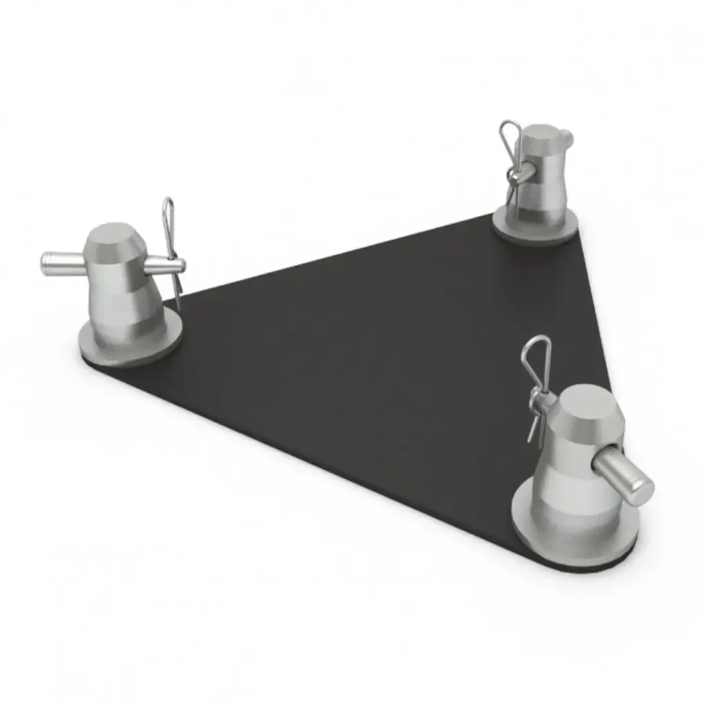 Base truss triangular Negro 300x300x10mm