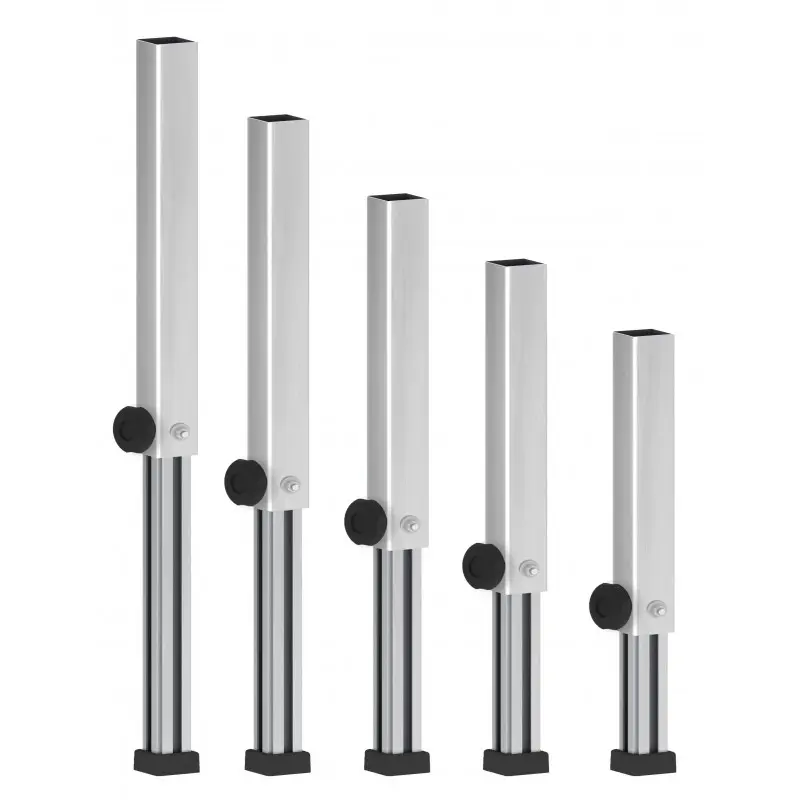 [APX75] PATA CUADRADA REGULABLE PARA TARIMA 50X50X3 0,60 -1,00