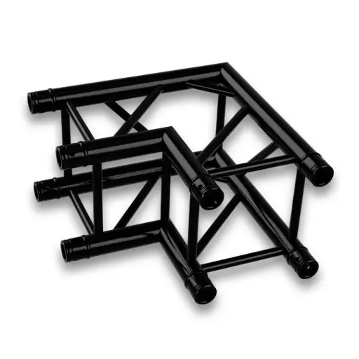 [APX63] Esquina Truss cuadrado Negro 29x29 2 vías